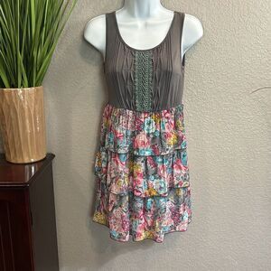 #317* Ya, sleeveless ruffle tank dress size small